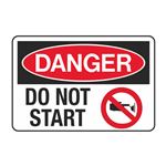 Danger Do Not Start Decal